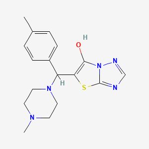 molecular formula C17H21N5OS B2425648 5-((4-Methylpiperazin-1-yl)(p-tolyl)methyl)thiazolo[3,2-b][1,2,4]triazol-6-ol CAS No. 868219-47-0