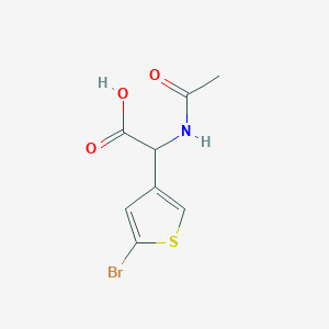 molecular formula C8H8BrNO3S B2425658 2-Acetamido-2-(5-bromothiophen-3-yl)acetic acid CAS No. 1862353-72-7