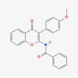 molecular formula C23H17NO4 B2425667 N-[3-(4-甲氧基苯基)-4-氧代-4H-色满-2-基]苯甲酰胺 CAS No. 900873-11-2