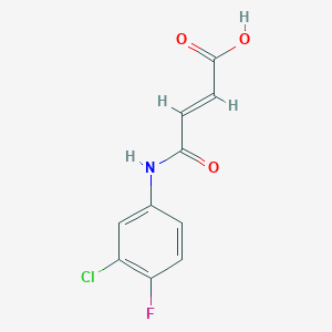 molecular formula C10H7ClFNO3 B2425671 3-[(3-Chloro-4-fluorophenyl)carbamoyl]prop-2-enoic acid CAS No. 196804-60-1