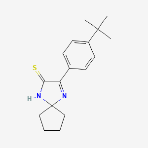 molecular formula C17H22N2S B2425674 3-(4-Tert-butylphenyl)-1,4-diazaspiro[4.4]non-3-ene-2-thione CAS No. 1325305-96-1