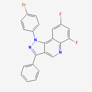 1-(4-bromophenyl)-6,8-difluoro-3-phenyl-1H-pyrazolo[4,3-c]quinoline