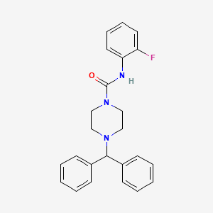 4-benzhydryl-N-(2-fluorophenyl)piperazine-1-carboxamide