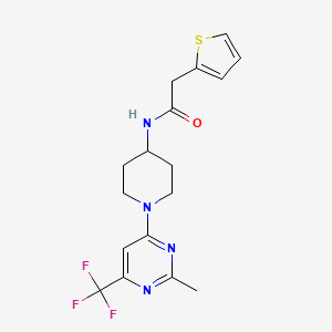 N-{1-[2-methyl-6-(trifluoromethyl)-4-pyrimidinyl]-4-piperidyl}-2-(2-thienyl)acetamide