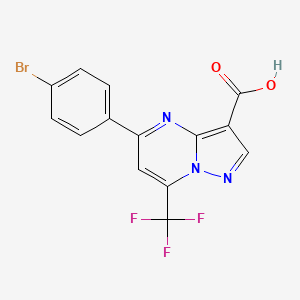 5-(4-Bromophenyl)-7-(trifluoromethyl)pyrazolo[1,5-a]pyrimidine-3-carboxylic acid