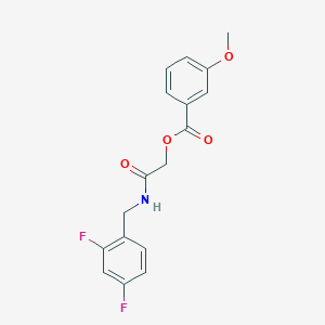 molecular formula C17H15F2NO4 B2425716 2-((2,4-Difluorobenzyl)amino)-2-oxoethyl 3-methoxybenzoate CAS No. 1241992-75-5