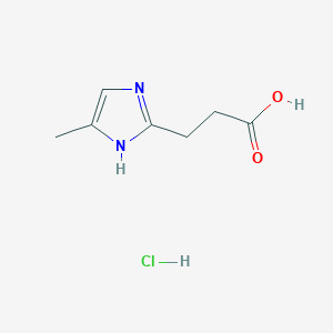 molecular formula C7H11ClN2O2 B2425723 3-(4-Methyl-1H-imidazol-2-yl)propanoic acid hydrochloride CAS No. 2219407-27-7
