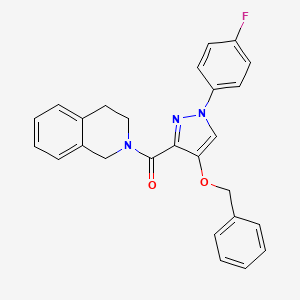(4-(benzyloxy)-1-(4-fluorophenyl)-1H-pyrazol-3-yl)(3,4-dihydroisoquinolin-2(1H)-yl)methanone