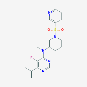 5-Fluoro-N-methyl-6-propan-2-yl-N-(1-pyridin-3-ylsulfonylpiperidin-3-yl)pyrimidin-4-amine