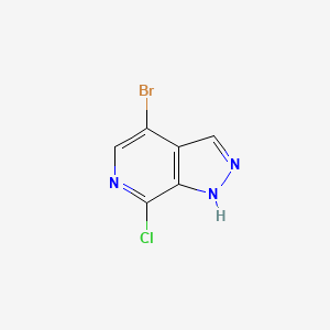 molecular formula C6H3BrClN3 B2425733 4-bromo-7-chloro-1H-pyrazolo[3,4-c]pyridine CAS No. 1446222-51-0