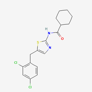 N-[5-(2,4-dichlorobenzyl)-1,3-thiazol-2-yl]cyclohexanecarboxamide