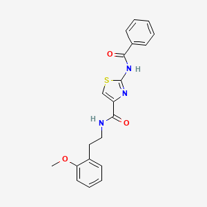 molecular formula C20H19N3O3S B2425741 2-benzamido-N-(2-methoxyphenethyl)thiazole-4-carboxamide CAS No. 941990-33-6