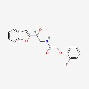 molecular formula C19H18FNO4 B2425744 N-(2-(benzofuran-2-yl)-2-methoxyethyl)-2-(2-fluorophenoxy)acetamide CAS No. 2034291-86-4
