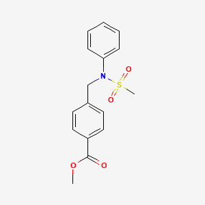 molecular formula C16H17NO4S B2425748 Methyl 4-{[(methylsulfonyl)(phenyl)amino]methyl}benzoate CAS No. 333357-36-1