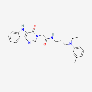 N-(3-(ethyl(m-tolyl)amino)propyl)-2-(4-oxo-4,5-dihydro-3H-pyrimido[5,4-b]indol-3-yl)acetamide