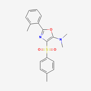 N,N-dimethyl-2-(2-methylphenyl)-4-(4-methylphenyl)sulfonyl-1,3-oxazol-5-amine