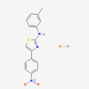N-(3-methylphenyl)-4-(4-nitrophenyl)-1,3-thiazol-2-amine hydrobromide