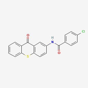 4-chloro-N-(9-oxothioxanthen-2-yl)benzamide
