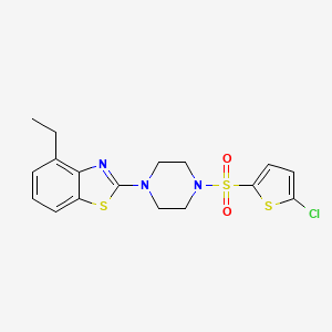 2-(4-((5-Chlorothiophen-2-yl)sulfonyl)piperazin-1-yl)-4-ethylbenzo[d]thiazole