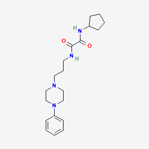 molecular formula C20H30N4O2 B2425781 N1-cyclopentyl-N2-(3-(4-phenylpiperazin-1-yl)propyl)oxalamide CAS No. 1049508-11-3