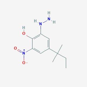 molecular formula C11H17N3O3 B2425786 2-Hydrazinyl-4-(2-methylbutan-2-yl)-6-nitrophenol CAS No. 1260897-19-5