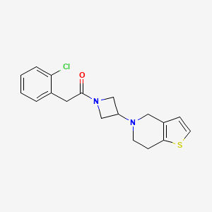 2-(2-chlorophenyl)-1-(3-(6,7-dihydrothieno[3,2-c]pyridin-5(4H)-yl)azetidin-1-yl)ethanone