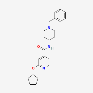 N-(1-benzylpiperidin-4-yl)-2-(cyclopentyloxy)isonicotinamide