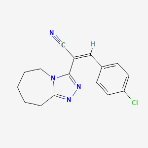(Z)-3-(4-chlorophenyl)-2-(6,7,8,9-tetrahydro-5H-[1,2,4]triazolo[4,3-a]azepin-3-yl)acrylonitrile