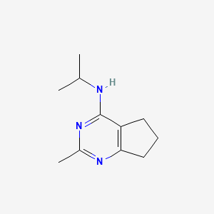 molecular formula C11H17N3 B2425844 N-isopropyl-2-methyl-6,7-dihydro-5H-cyclopenta[d]pyrimidin-4-amine CAS No. 2168752-01-8