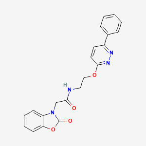 2-(2-oxobenzo[d]oxazol-3(2H)-yl)-N-(2-((6-phenylpyridazin-3-yl)oxy)ethyl)acetamide