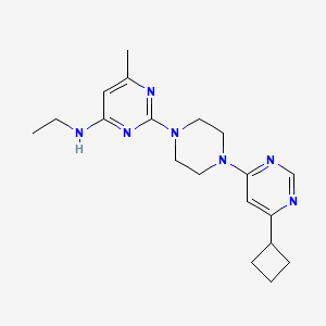 2-[4-(6-cyclobutylpyrimidin-4-yl)piperazin-1-yl]-N-ethyl-6-methylpyrimidin-4-amine