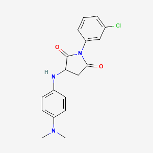 1-(3-Chlorophenyl)-3-{[4-(dimethylamino)phenyl]amino}pyrrolidine-2,5-dione