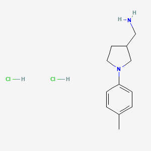 molecular formula C12H20Cl2N2 B2425871 (1-(对甲苯基)吡咯烷-3-基)甲胺 CAS No. 1017428-21-5