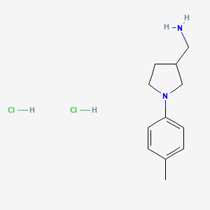 molecular formula C12H20Cl2N2 B2425871 (1-(p-Tolyl)pirrolidin-3-il)metanamina CAS No. 1017428-21-5