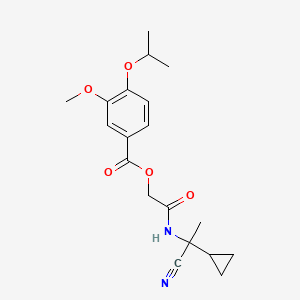 molecular formula C19H24N2O5 B2425872 [2-[(1-Cyano-1-cyclopropylethyl)amino]-2-oxoethyl] 3-methoxy-4-propan-2-yloxybenzoate CAS No. 926179-02-4