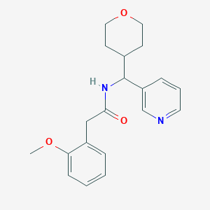 molecular formula C20H24N2O3 B2425874 2-(2-methoxyphenyl)-N-(pyridin-3-yl(tetrahydro-2H-pyran-4-yl)methyl)acetamide CAS No. 2034593-25-2