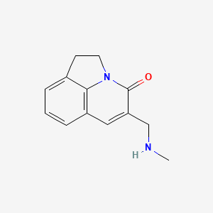 molecular formula C13H14N2O B2425877 5-((methylamino)methyl)-1H-pyrrolo[3,2,1-ij]quinolin-4(2H)-one CAS No. 890647-74-2