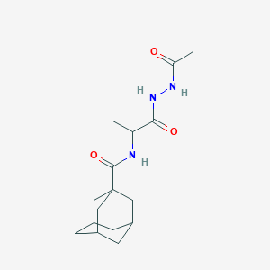 N-[1-oxo-1-(2-propanoylhydrazinyl)propan-2-yl]adamantane-1-carboxamide