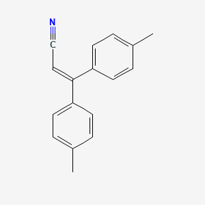molecular formula C17H15N B2425891 3,3-Bis(4-methylphenyl)acrylonitrile CAS No. 142669-91-8