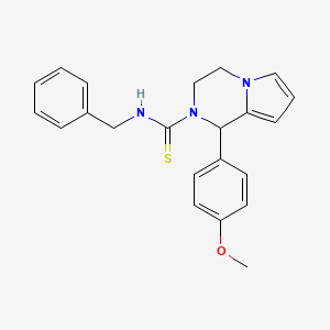 molecular formula C22H23N3OS B2425910 N-苄基-1-(4-甲氧基苯基)-3,4-二氢吡咯并[1,2-a]嘧啶-2(1H)-甲硫代酰胺 CAS No. 393824-47-0