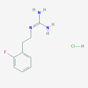 molecular formula C9H13ClFN3 B2425913 1-[2-(2-Fluorophenyl)ethyl]guanidine hydrochloride CAS No. 1246547-57-8