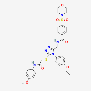 N-((4-(4-ethoxyphenyl)-5-((2-((4-methoxyphenyl)amino)-2-oxoethyl)thio)-4H-1,2,4-triazol-3-yl)methyl)-4-(morpholinosulfonyl)benzamide