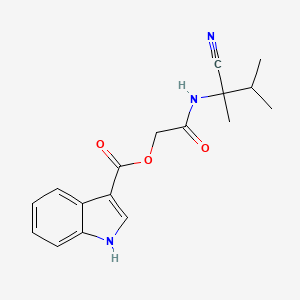 [2-[(2-cyano-3-methylbutan-2-yl)amino]-2-oxoethyl] 1H-indole-3-carboxylate