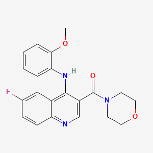 {6-Fluoro-4-[(2-methoxyphenyl)amino]quinolin-3-yl}(morpholin-4-yl)methanone