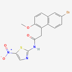 2-(6-bromo-2-methoxynaphthalen-1-yl)-N-(5-nitro-1,3-thiazol-2-yl)acetamide