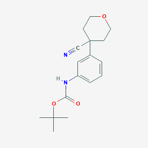 tert-butyl N-[3-(4-cyanooxan-4-yl)phenyl]carbamate