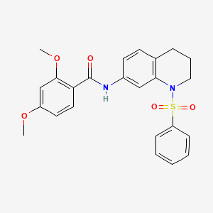 2,4-dimethoxy-N-(1-(phenylsulfonyl)-1,2,3,4-tetrahydroquinolin-7-yl)benzamide
