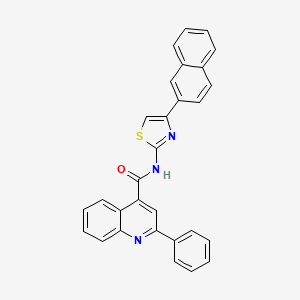 molecular formula C29H19N3OS B2425938 N-(4-(naphthalen-2-yl)thiazol-2-yl)-2-phenylquinoline-4-carboxamide CAS No. 392251-21-7