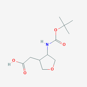 2-(4-{[(Tert-butoxy)carbonyl]amino}oxolan-3-yl)acetic acid