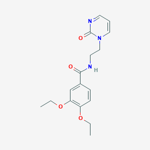 molecular formula C17H21N3O4 B2425944 3,4-diethoxy-N-(2-(2-oxopyrimidin-1(2H)-yl)ethyl)benzamide CAS No. 2176201-91-3